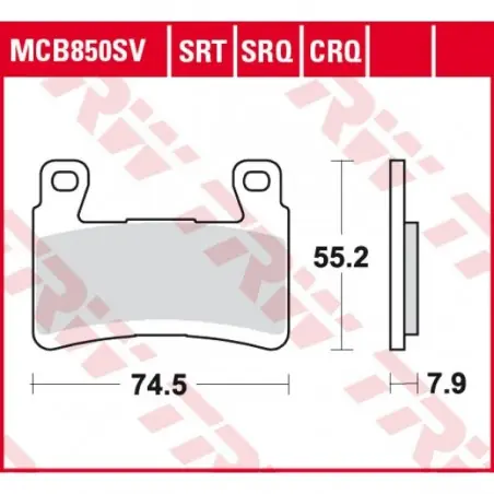 Disponibil imediat Placute frana TRW MCB850SRT  SINTERED ROAD TRACK