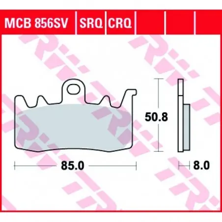 Placute frana TRW MCB856SRT  SINTERED ROAD TRACK Popular