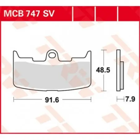 Ofertă de sezon Placute frana TRW MCB747SV   SINTER PERFORMANCE STREET