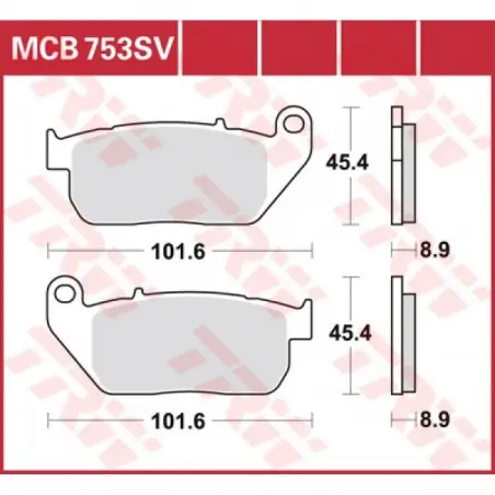Expediere rapidă Placute frana TRW MCB753SV   SINTER PERFORMANCE STREET