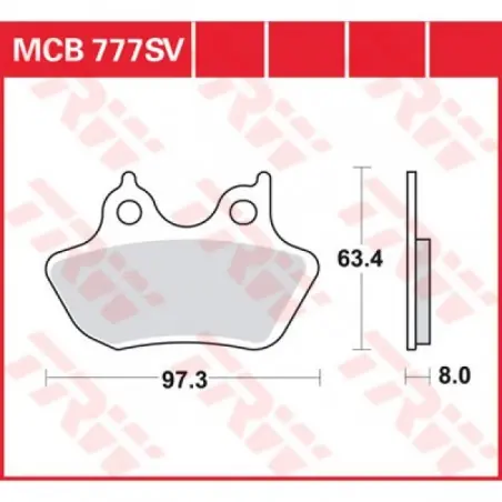 Placute frana TRW MCB777SV   SINTER PERFORMANCE STREET Reducere