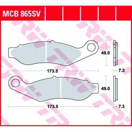 Promoție Placute frana TRW MCB865SV   SINTER PERFORMANCE STREET