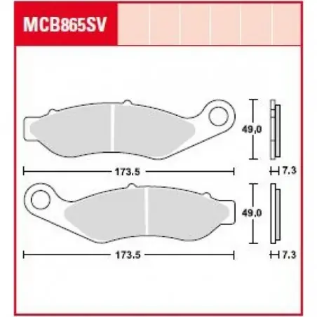 Ultima șansă Placute frana TRW MCB866SH   SINTER PERFORMANCE STREET  ROAD TRACKS