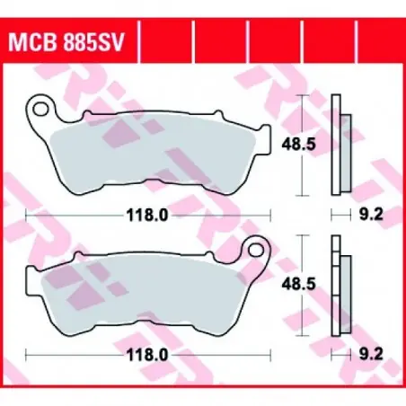 Ofertă de sezon Placute frana TRW MCB885SV   SINTER PERFORMANCE STREET