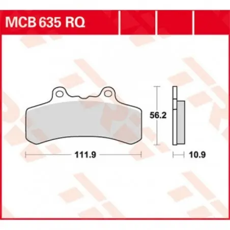 Placute frana TRW MCB635RQ   ORGANIC SPORT Promoție