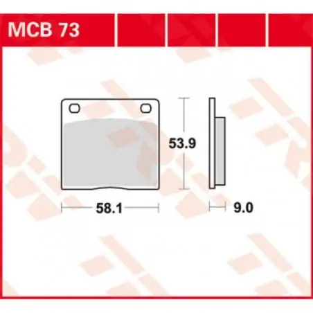 Lichidare de stoc Placute frana TRW MCB73   ORGANIC