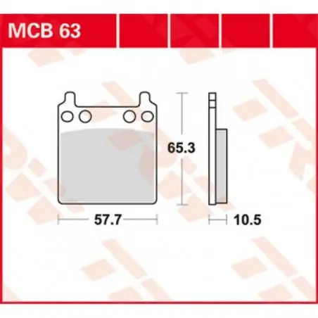 Placute frana TRW MCB63   ORGANIC Reducere