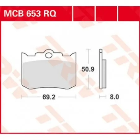 Discount Placute frana TRW MCB653RQ   ORGANIC SPORT
