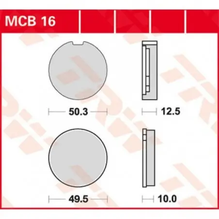 Reducere extra Placute frana TRW MCB16   ORGANIC