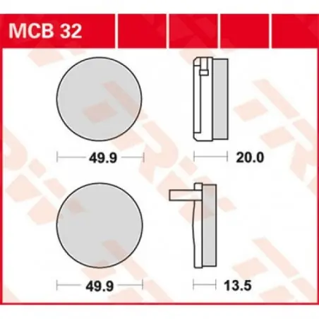 Ofertă Placute frana TRW MCB32   ORGANIC