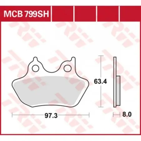 Placute frana TRW MCB799SH   SINTER PERFORMANCE STREET  ROAD TRACKS Retur gratuit