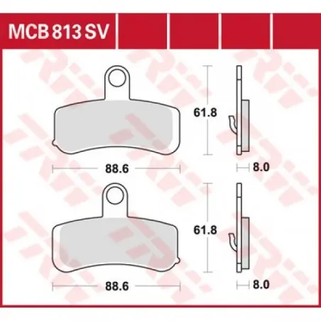 Placute frana TRW MCB813SV   SINTER PERFORMANCE STREET Cumpărături sigure