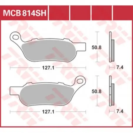 Placute frana TRW MCB814SH   SINTER PERFORMANCE STREET  ROAD TRACKS Retur gratuit