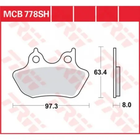 Noutate Placute frana TRW MCB778SH   SINTER PERFORMANCE STREET  ROAD TRACKS