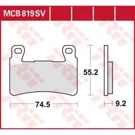 Cel mai vândut Placute frana TRW MCB819SV   SINTER PERFORMANCE STREET