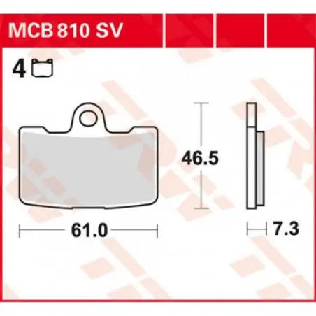 Placute frana TRW MCB810SV   SINTER PERFORMANCE STREET Ofertă specială