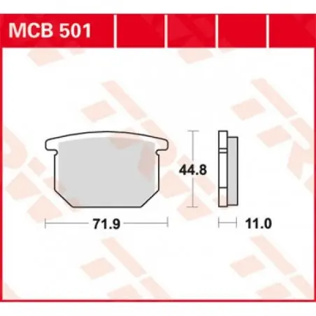 Placute frana TRW MCB501   ORGANIC Retur gratuit