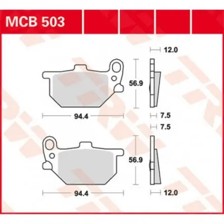 Noutate Placute frana TRW MCB503   ORGANIC