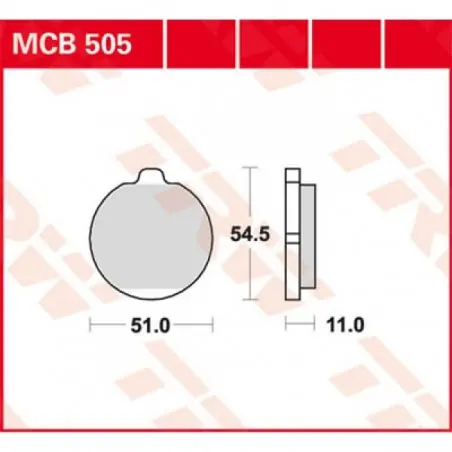 Discount Placute frana TRW MCB505   ORGANIC