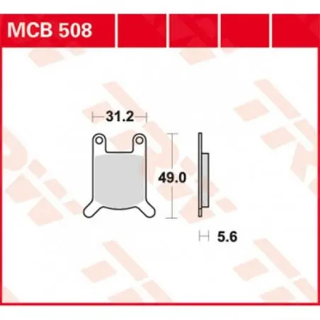 Placute frana TRW MCB508   ORGANIC Cumpără online