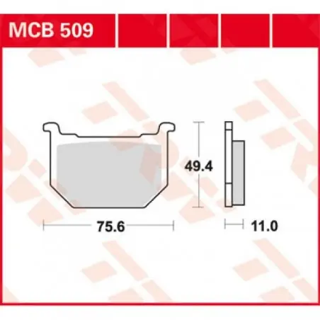 Placute frana TRW MCB509   ORGANIC Ofertă specială