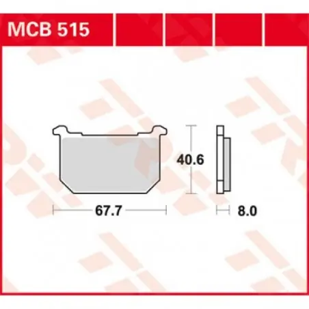 Placute frana TRW MCB515   ORGANIC Cumpărături sigure