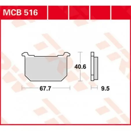 Placute frana TRW MCB516   ORGANIC Chilipir
