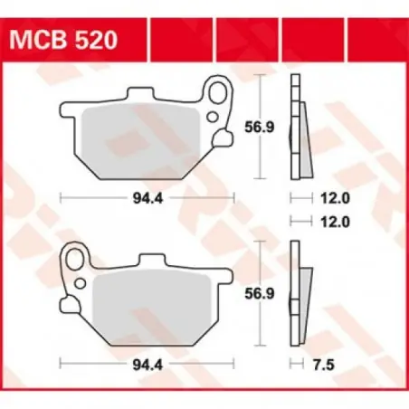 Placute frana TRW MCB520   ORGANIC Ofertă de sezon