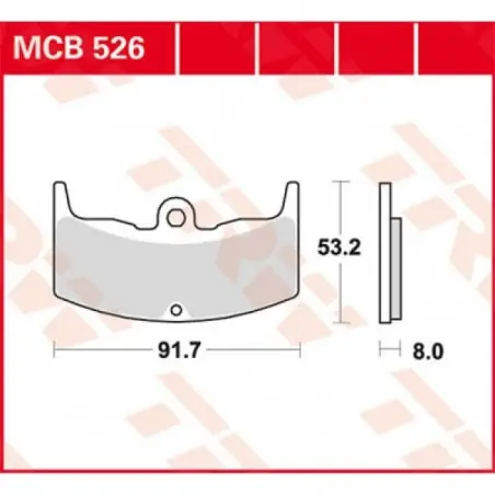 Livrare rapidă Placute frana TRW MCB526   ORGANIC