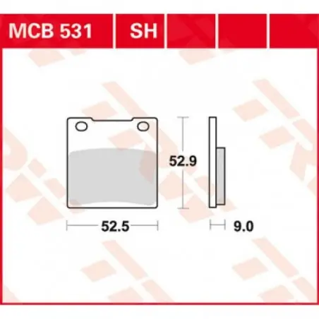 Placute frana TRW MCB531   ORGANIC Cumpărături sigure