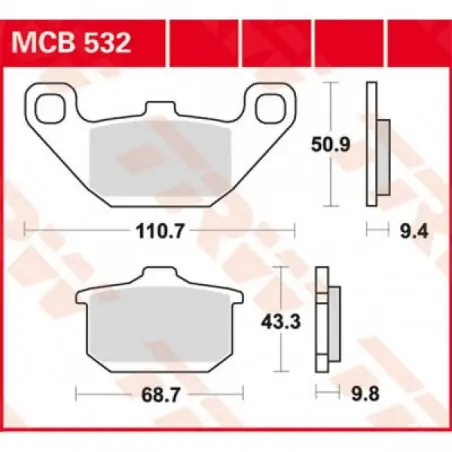 Mai ieftin Placute frana TRW MCB532   ORGANIC