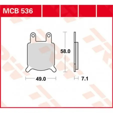 Placute frana TRW MCB536   ORGANIC Calitate înaltă