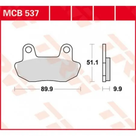 Livrare expres Placute frana TRW MCB537   ORGANIC
