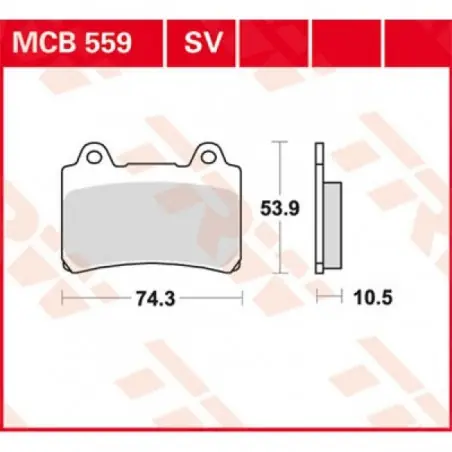 Lichidare de stoc Placute frana TRW MCB559   ORGANIC