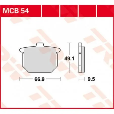Placute frana TRW MCB54   ORGANIC Preferatul clienților