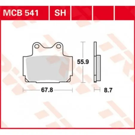 Ofertă specială Placute frana TRW MCB541   ORGANIC