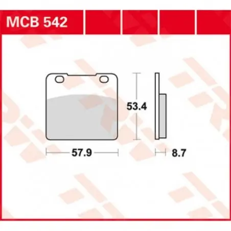 Placute frana TRW MCB542   ORGANIC Promoție