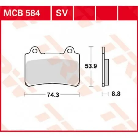 Ofertă limitată Placute frana TRW MCB584   ORGANIC