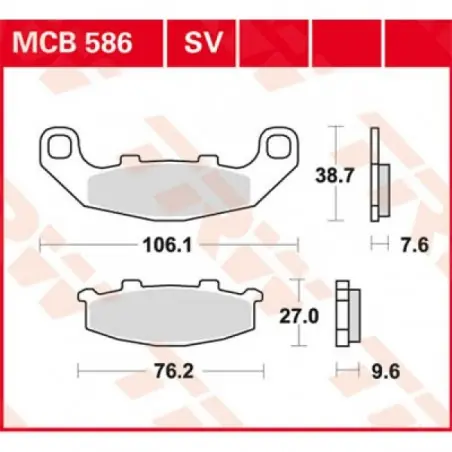 Reducere specială Placute frana TRW MCB586   ORGANIC
