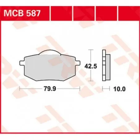 Placute frana TRW MCB587   ORGANIC Popular