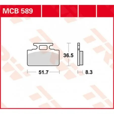 Placute frana TRW MCB589   ORGANIC Livrare gratuită