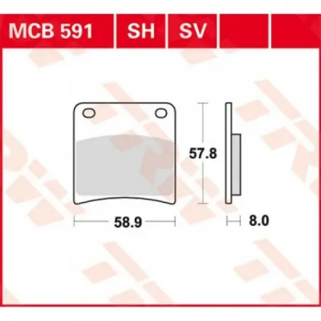 Placute frana TRW MCB591   ORGANIC Livrare expres