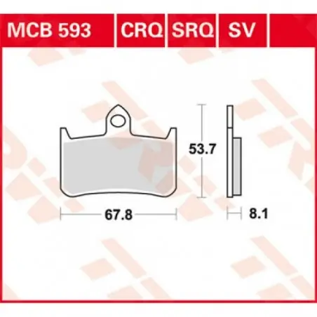 Cel mai bun preț Placute frana TRW MCB593CRQ HYPER CARBON RACING