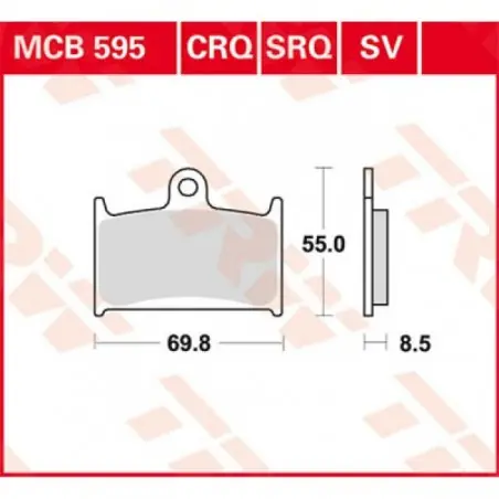 Placute frana TRW MCB595CRQ HYPER CARBON RACING Plată sigură