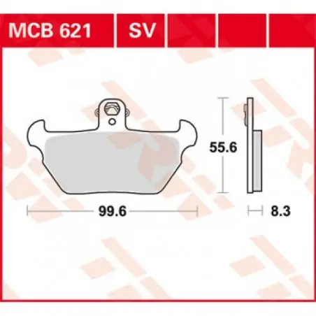 Placute frana TRW MCB621   ORGANIC Retur ușor