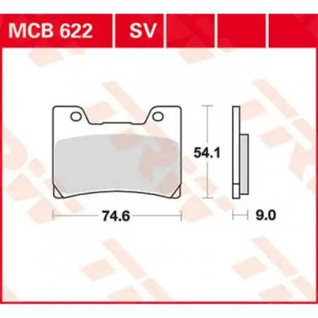 Livrare rapidă Placute frana TRW MCB622   ORGANIC