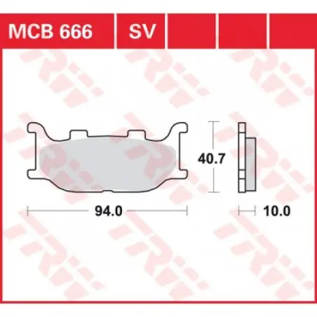 Placute frana TRW MCB666   ORGANIC Lichidare de stoc