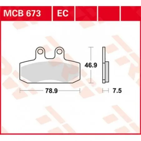 Preț mic Placute frana TRW MCB673   ORGANIC