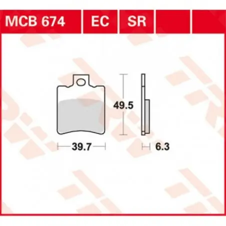 Reducere specială Placute frana TRW MCB674   ORGANIC