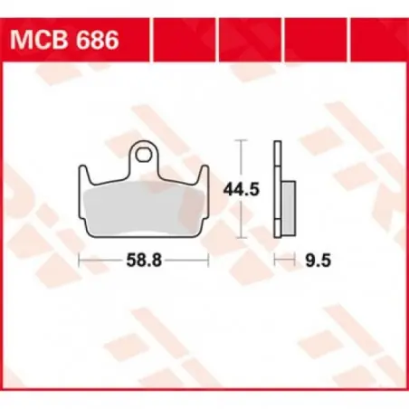 Placute frana TRW MCB686   ORGANIC Chilipir